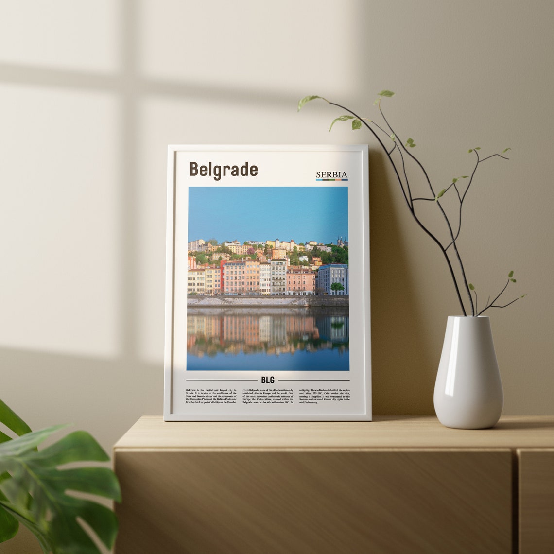 Belgrade Print Belgrade Poster Belgrade Wall Art Oil Painting Poster Colorful City Print City Artwork Travel Artwork Travel Wall Art - Image 2