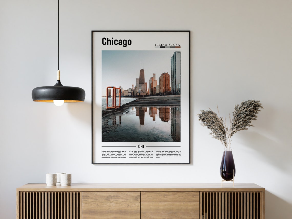 Chicago Print Chicago Poster Chicago Wall Art United States Photo United States Poster United States Print - Image 4
