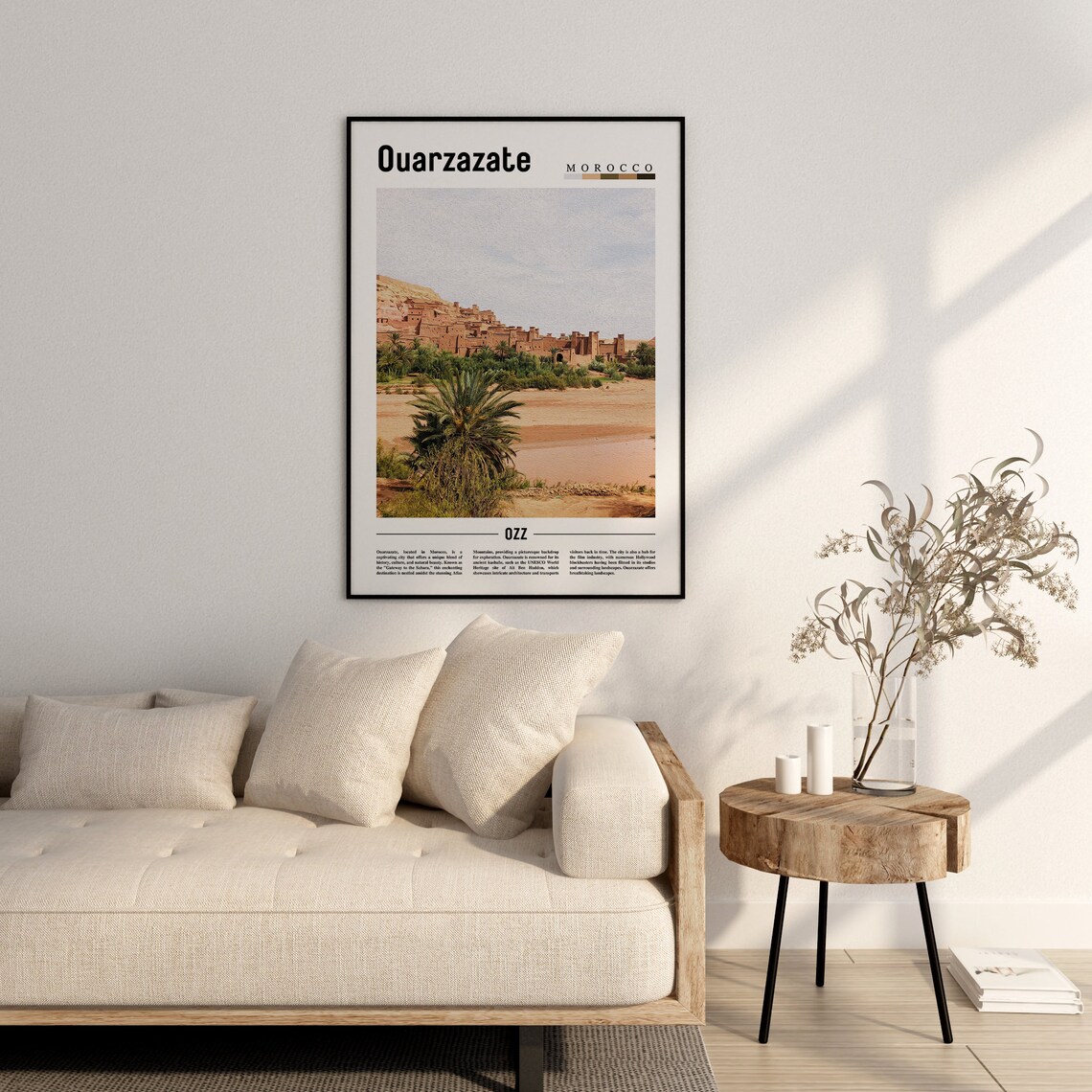 Ouarzazate Minimal Travel Poster, Oil Painting - Image 3