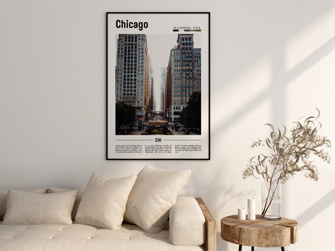 Chicago Print Chicago Poster Chicago Wall Art United States Photo United States Poster United States Print - Image 2
