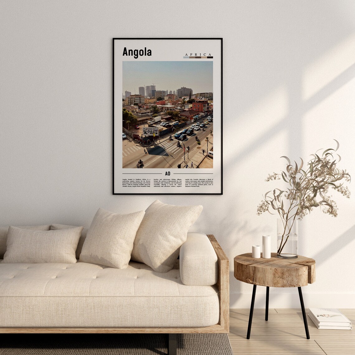 Angola Minimal Travel Poster, Oil Painting Style - Image 3