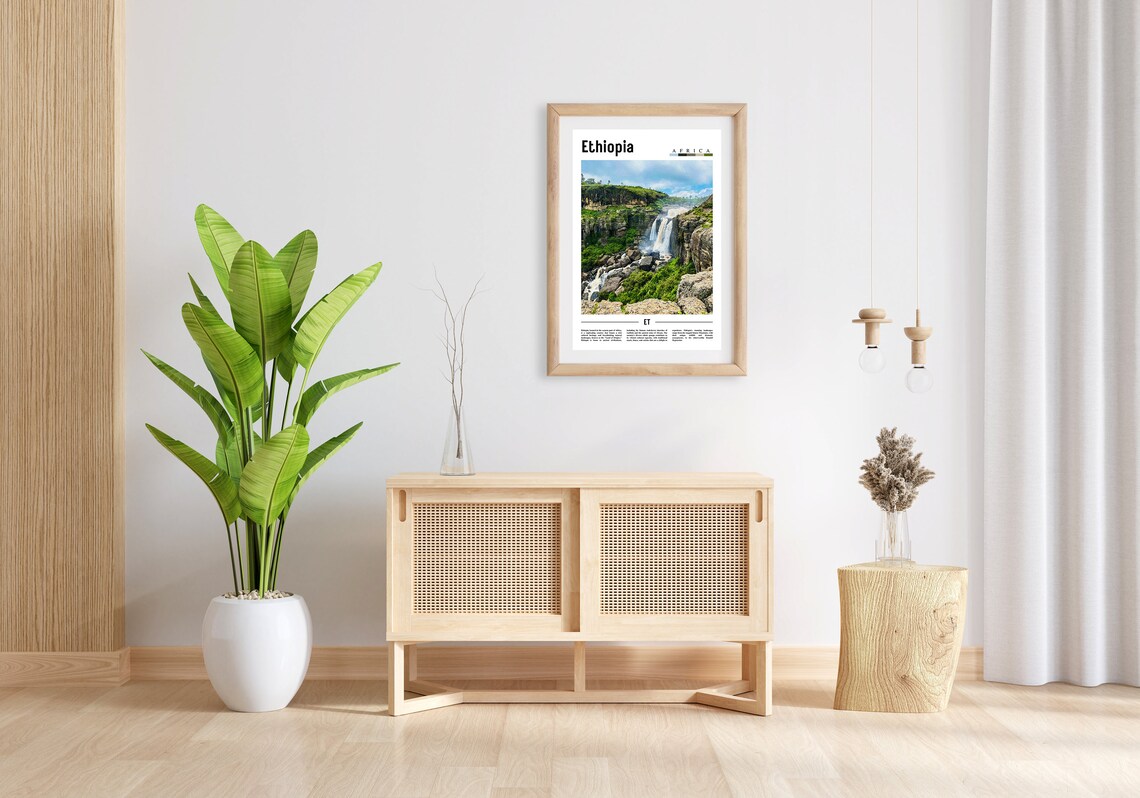 Ethiopia Poster Ethiopia Print Ethiopia Wall Art Minimal Travel Print Travel Destination Oil Painting Poster - Image 5
