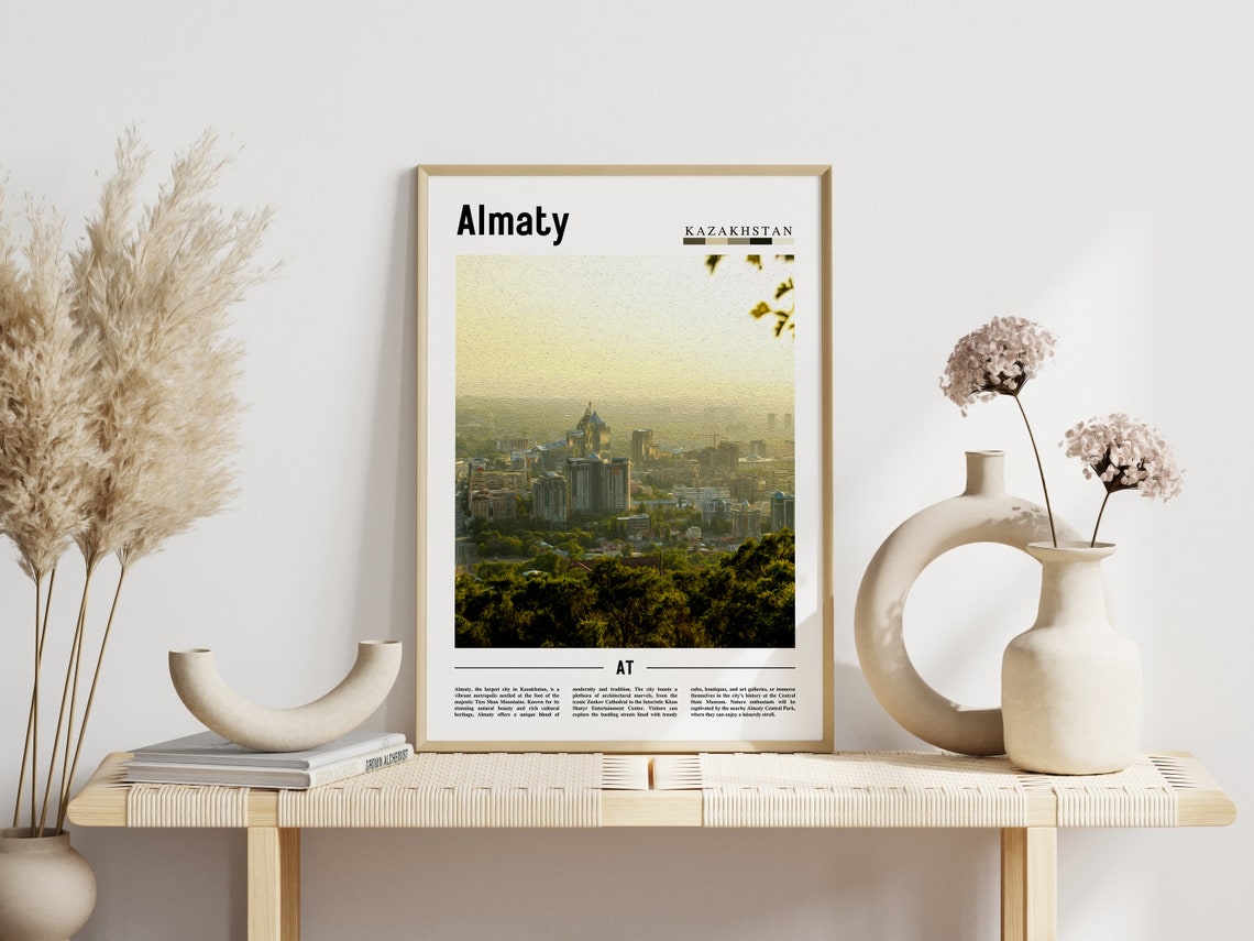 Almaty Poster Almaty Print Almaty Wall Art Asia Print Asia Poster Asia Photo Minimal Travel Poster - Image 6