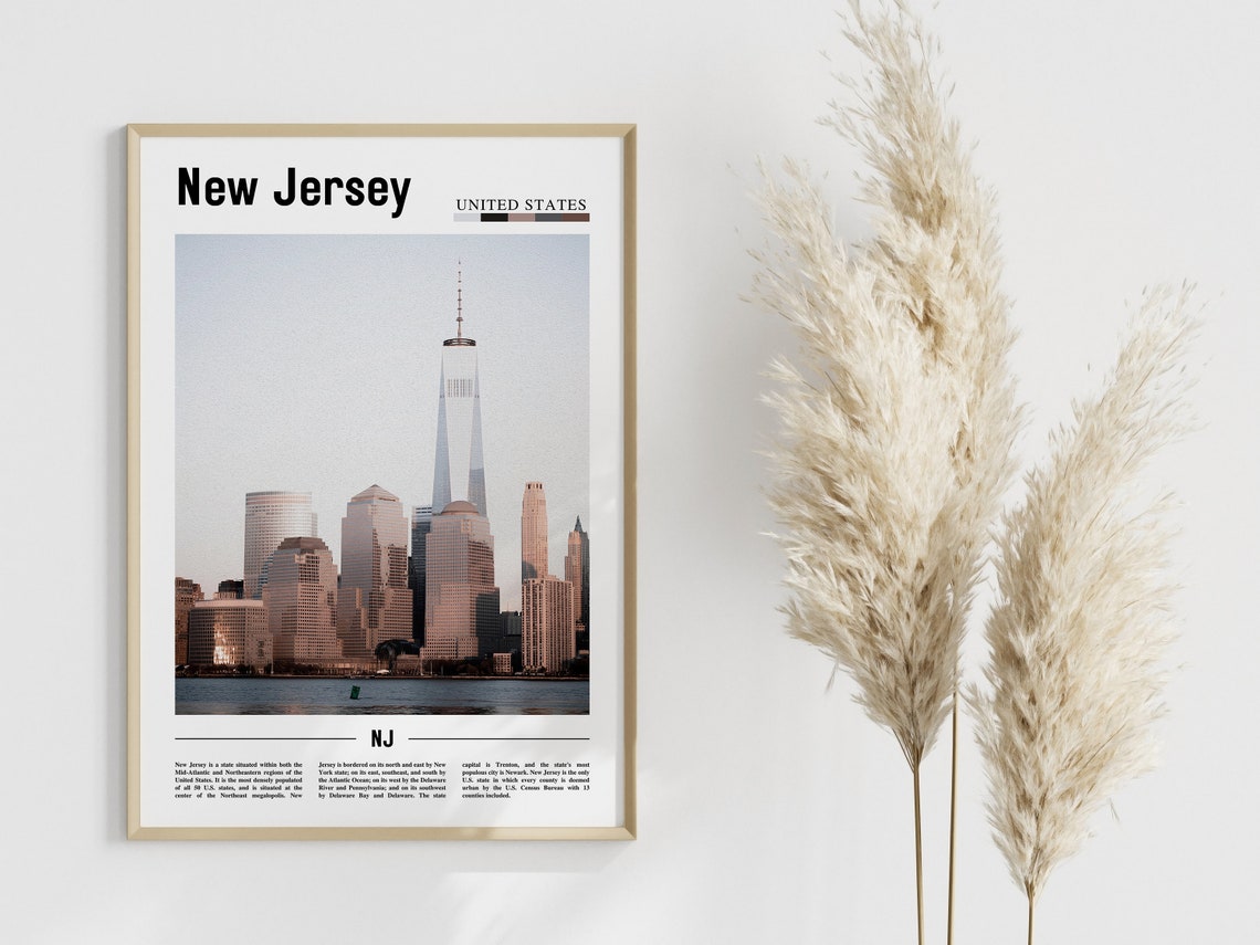 New Jersey Poster New Jersey Print New Jersey Wall Art United States Photo United States Poster United States Print - Image 3