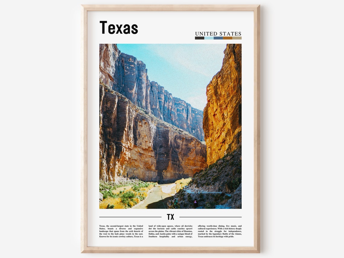 Texas Poster Texas Print Texas Wall Art Texas Photo United States Photo United States Poster United States Print