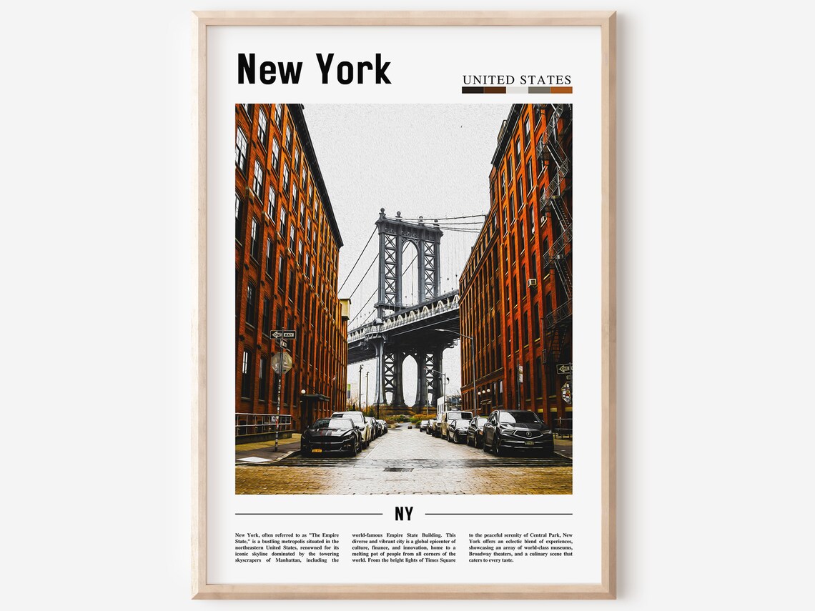 New York Travel Poster, New York City Photo