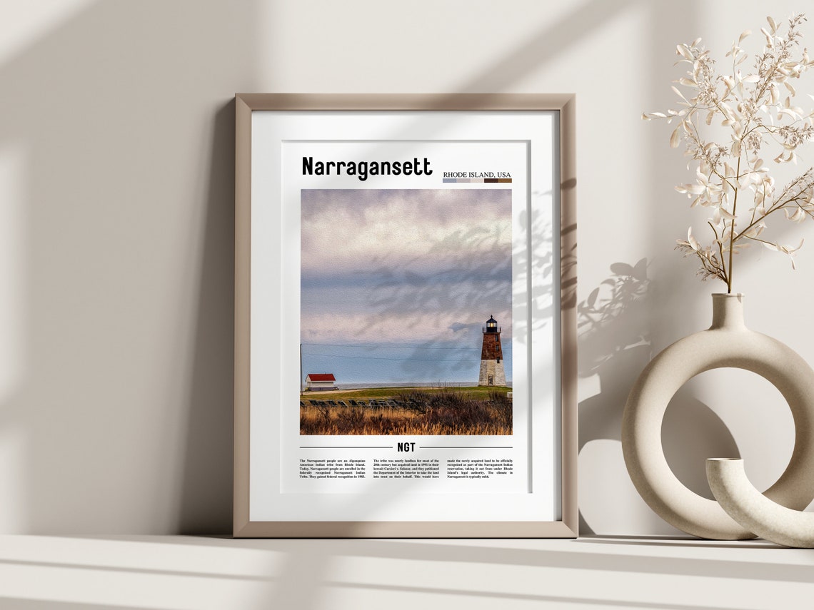 Narragansett Poster Narragansett Print Narragansett Wall Art United States Photo United States Poster United States Print - Image 2