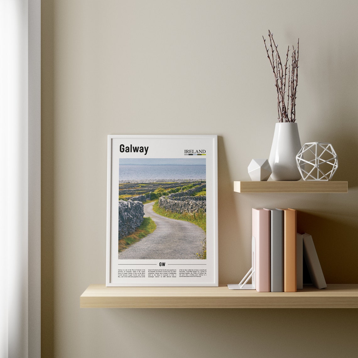 Galway Print Galway Poster Galway Wall Art Oil Painting Poster Colorful City Print City Artwork Travel Artwork Travel Wall Art - Image 3