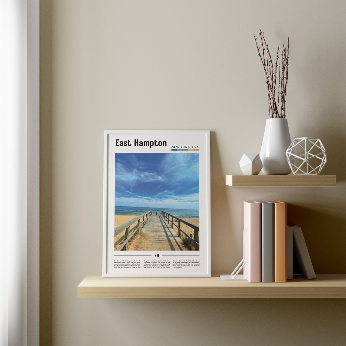 East Hampton Print East Hampton Poster East Hampton Wall Art Oil Painting Poster City Print City Artwork Travel Artwork Travel Wall Art - Image 3