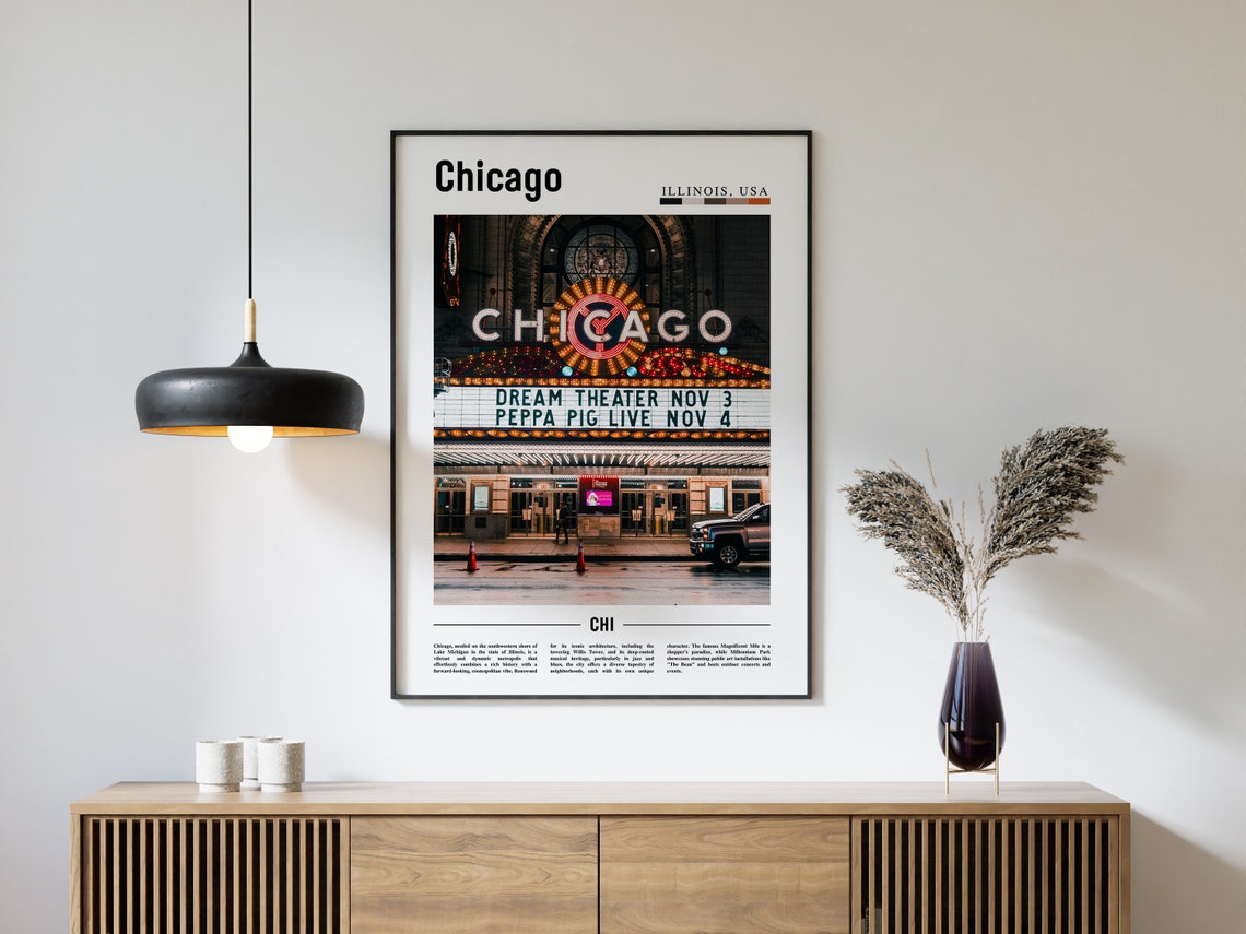 Chicago Print Chicago Poster Chicago Wall Art United States Photo United States Poster United States Print - Image 4