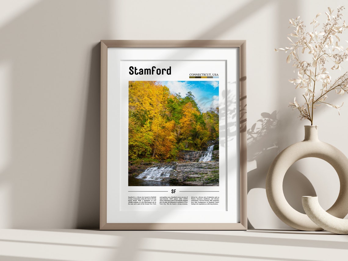 Stamford Poster Stamford Print Stamford Wall Art United States Photo United States Poster United States Print - Image 2
