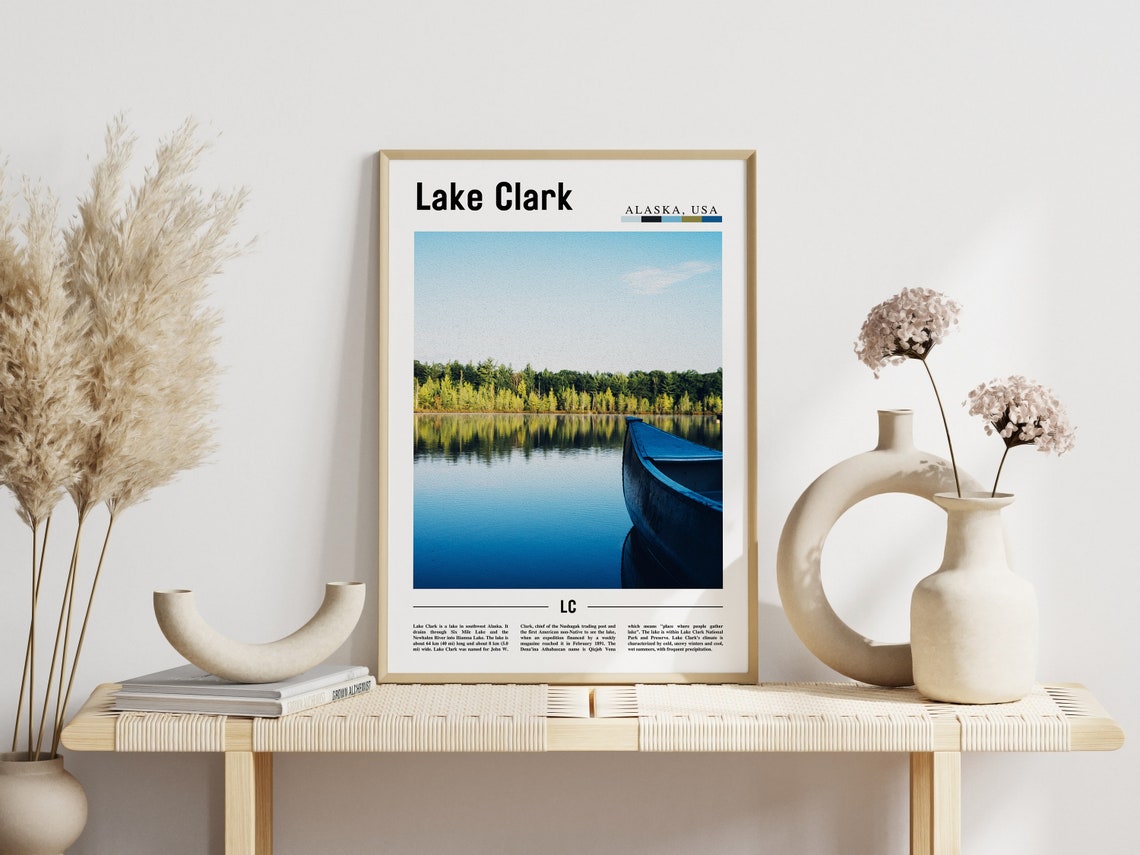 Lake Clark Poster Lake Clark Print Lake Clark Wall Art United States Photo United States Poster United States Print - Image 5