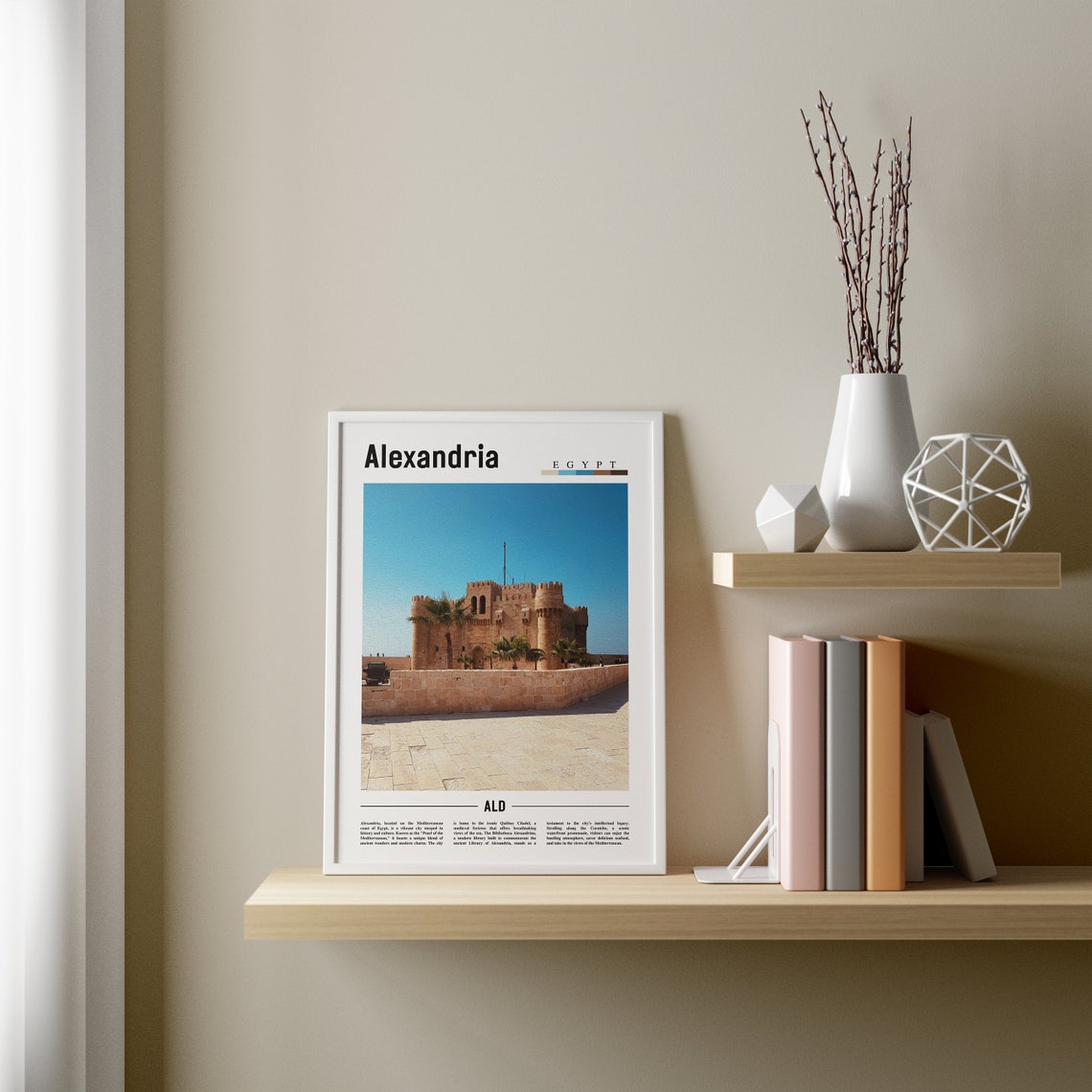 Alexandria Poster Alexandria Print Alexandria Wall Art Minimal Travel Print Travel Destination Oil Painting Poster - Image 4