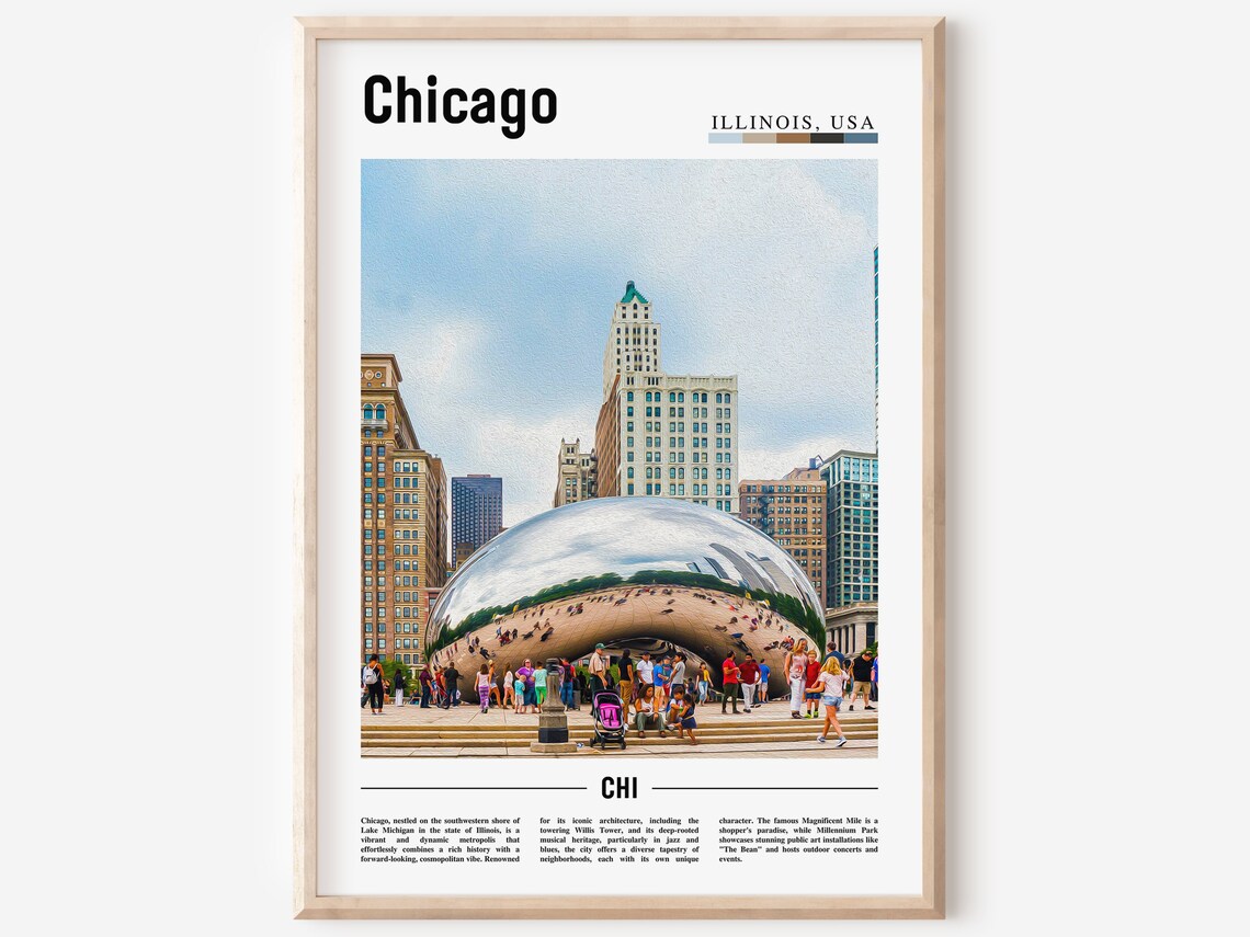 Chicago Travel Poster, United States Photo