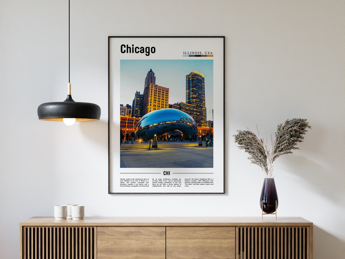 Chicago Print Chicago Poster Chicago Wall Art United States Photo United States Poster United States Print - Image 4