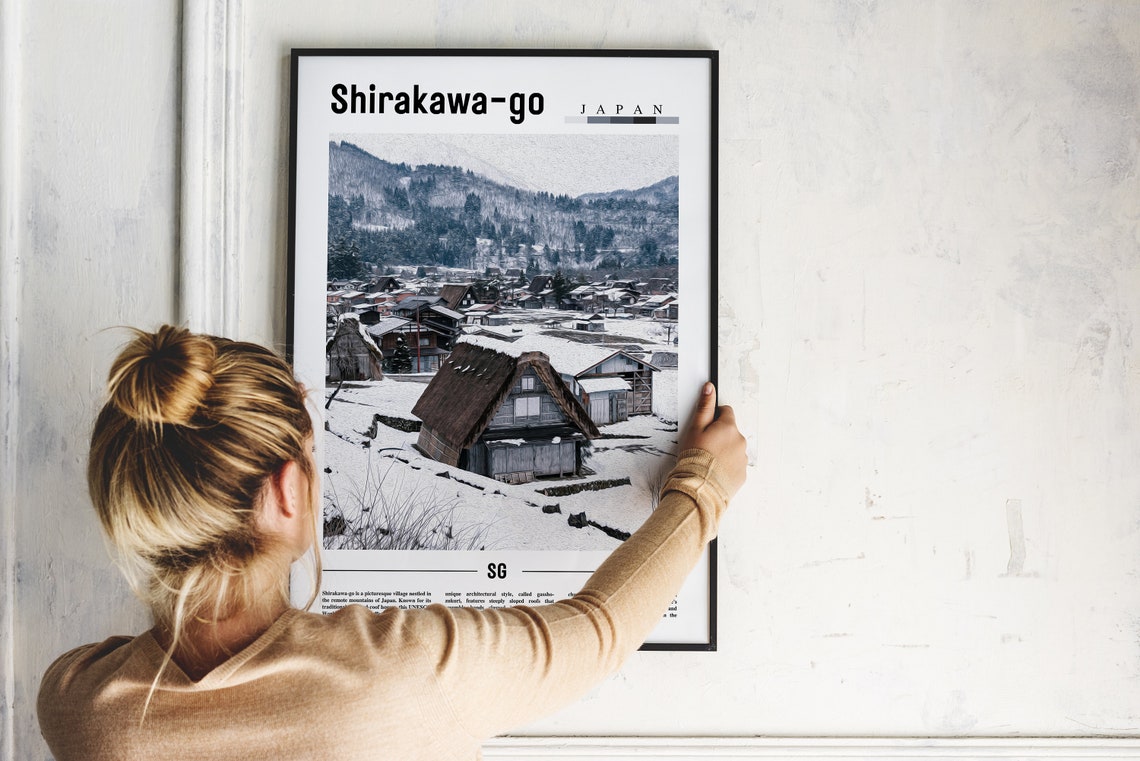 Shirakawa Go Poster Shirakawa Go Print Shirakawa Go Wall Art Asia Print Asia Poster Asia Photo Travel Poster - Image 5