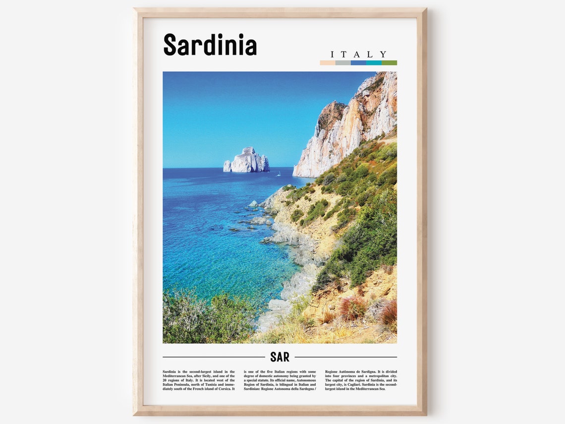Sardinia Print Sardinia Poster Sardinia Wall Art Italy Photo Italy Poster Italy Print Italy Wall Art Minimal Travel Poster
