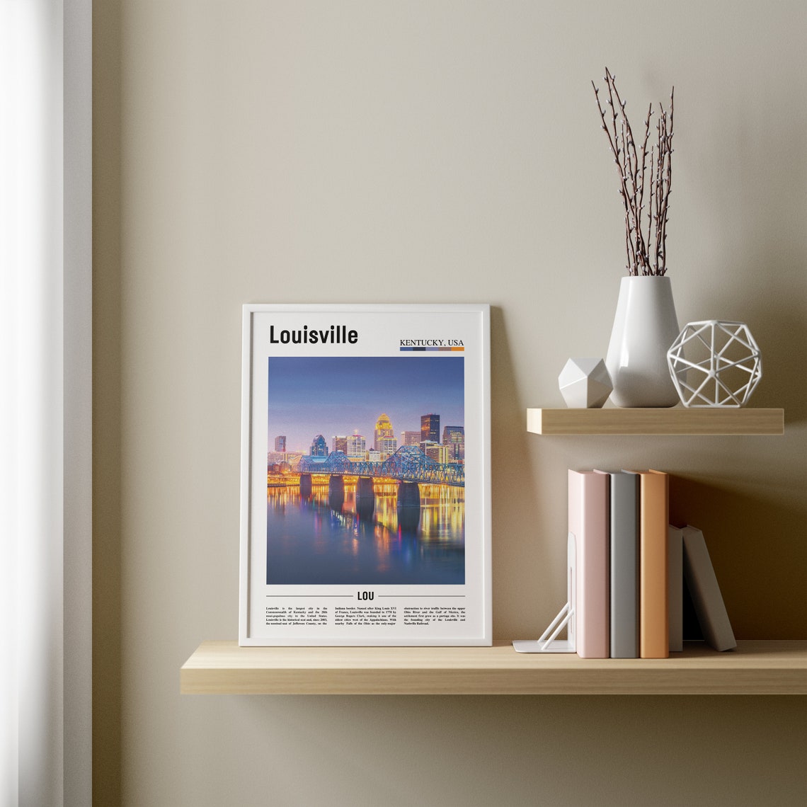 Louisville Print Louisville Poster Louisville Wall Art Oil Painting Poster Colorful City Print City Artwork Travel Artwork Travel Art - Image 3
