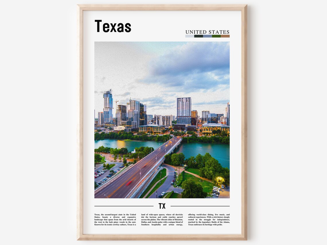Texas Poster, United States Travel Poster