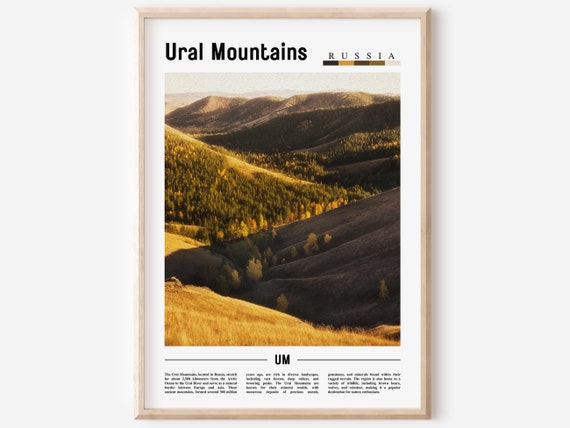 Ural Mountains Poster Ural Mountains Print Ural Mountains Wall Art Asia Print Asia Poster Asia Photo Travel Poster
