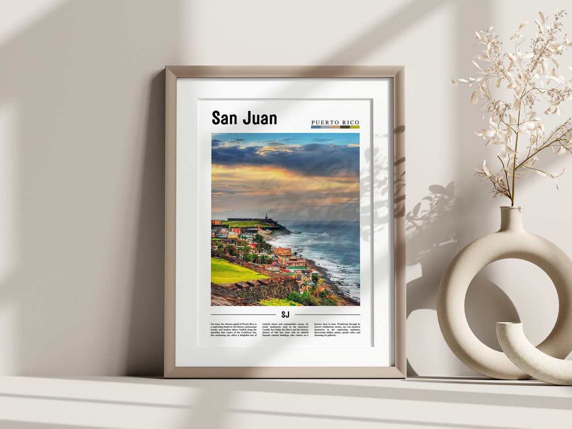 San Juan Travel Poster, Caribbean Photo - Image 3