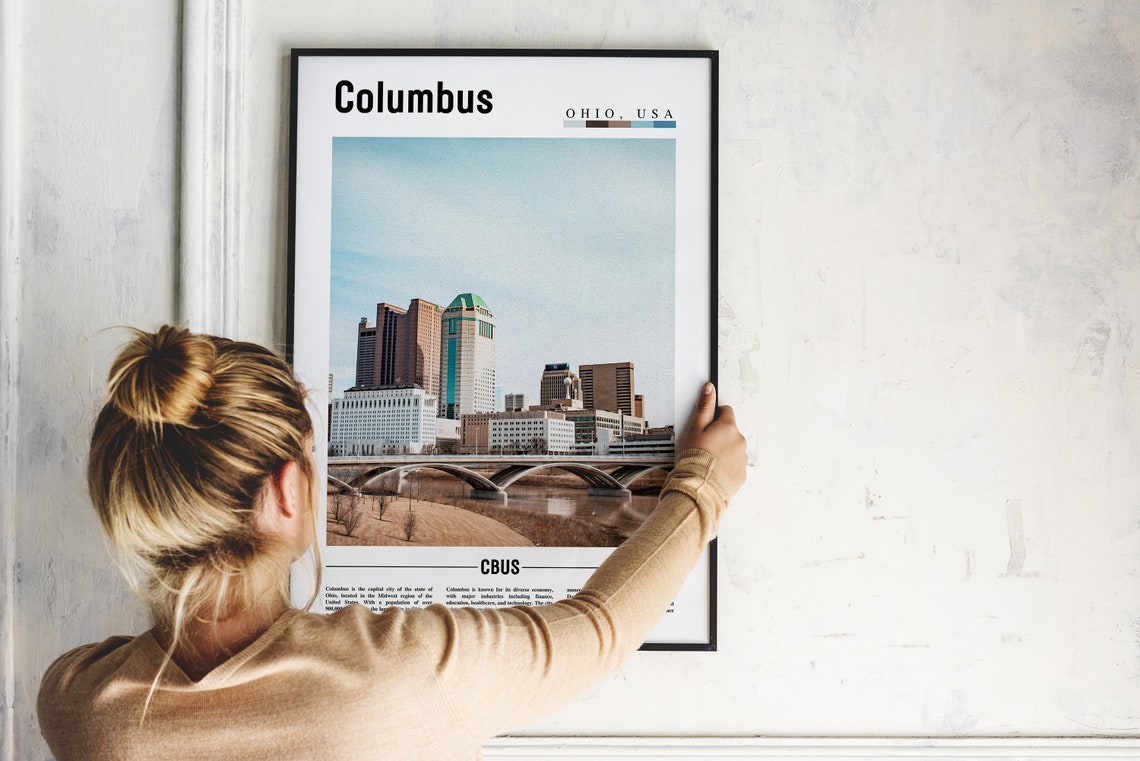 Columbus Poster Columbus Print Columbus Wall Art United States Photo United States Poster United States Print - Image 4