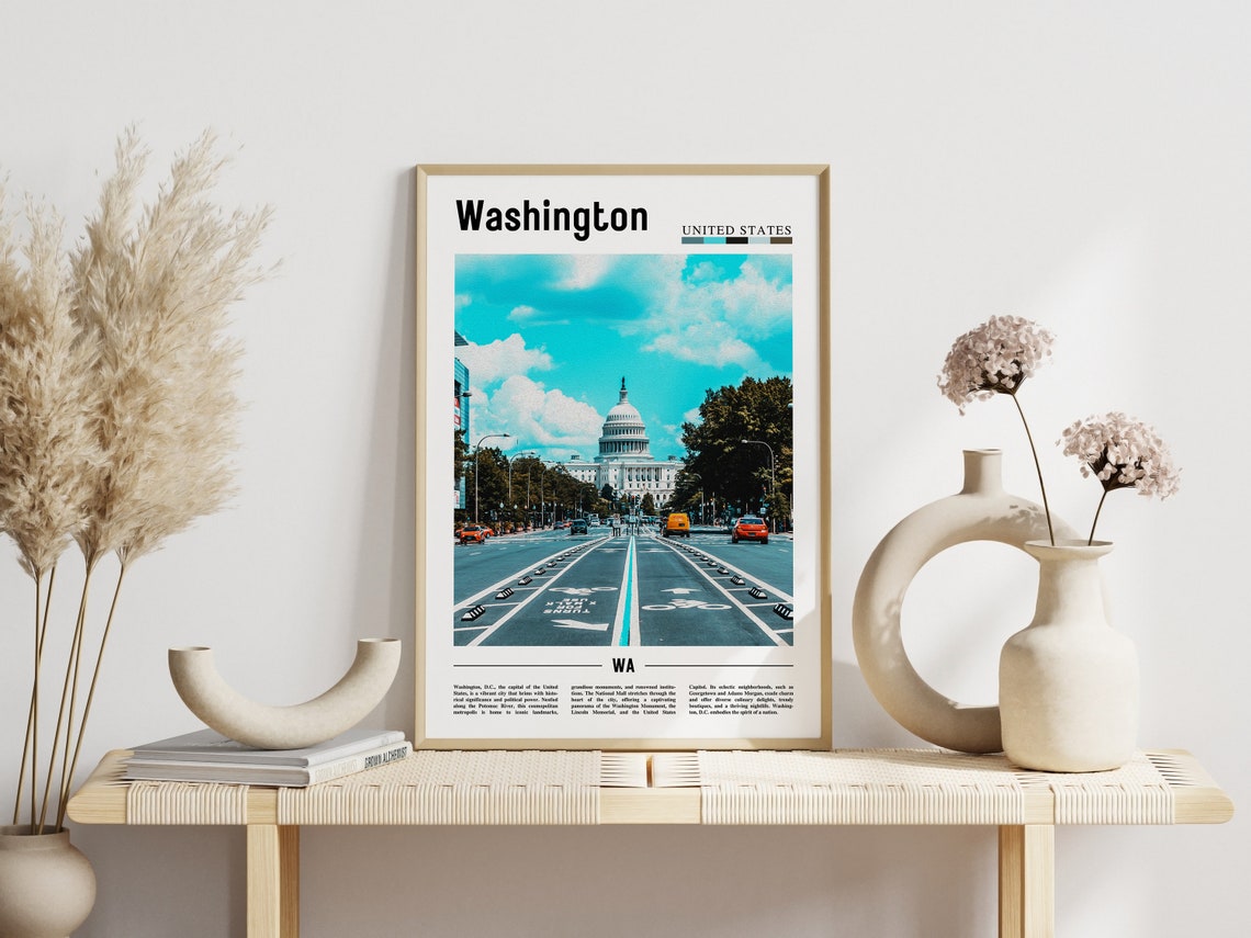 Washington Poster Washington Print Washington Wall Art United States Photo United States Poster United States Print - Image 6