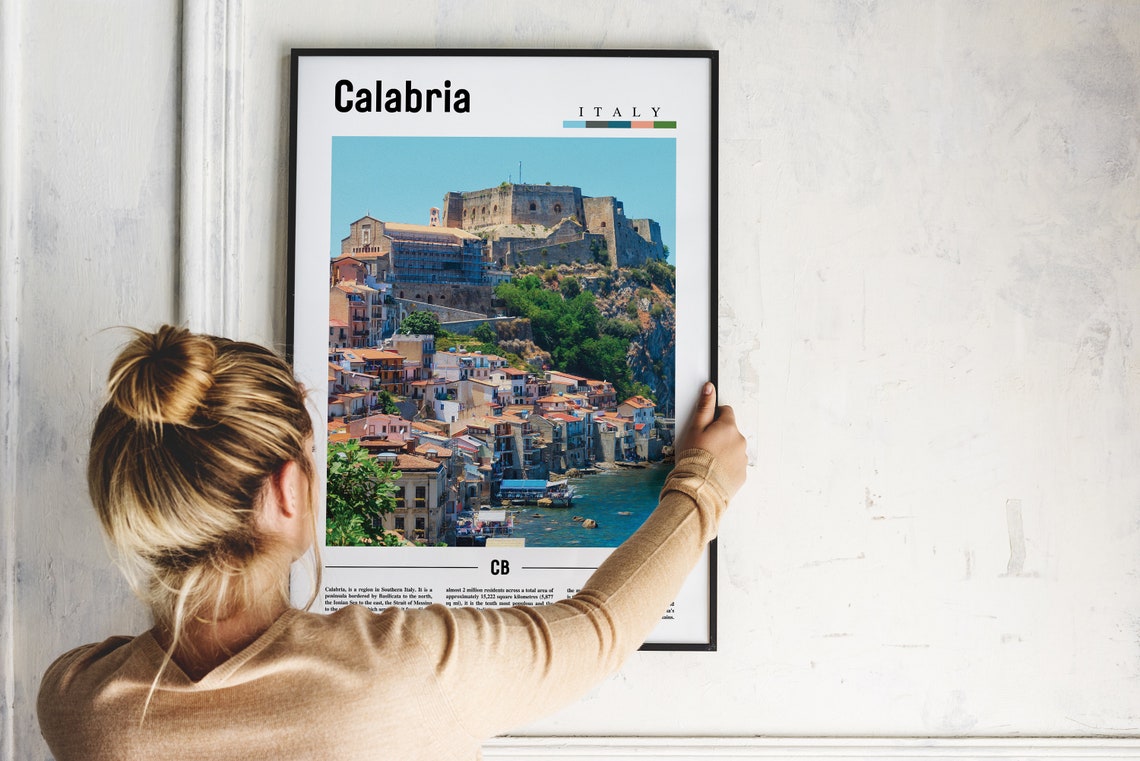 Calabria Print Calabria Poster Calabria Wall Art Italy Photo Italy Poster Italy Print Italy Wall Art Minimal Travel Poster - Image 5