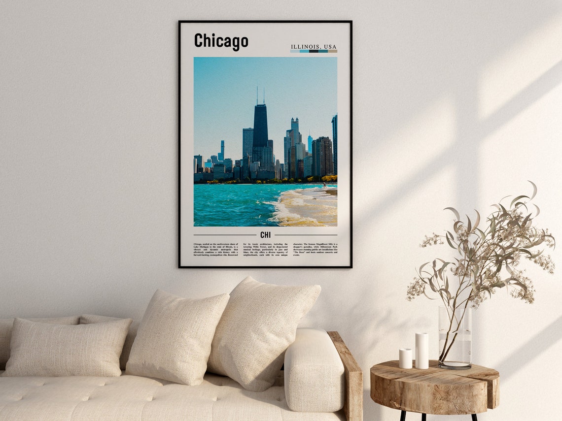 Chicago Print Chicago Poster Chicago Wall Art United States Photo United States Poster United States Print - Image 2