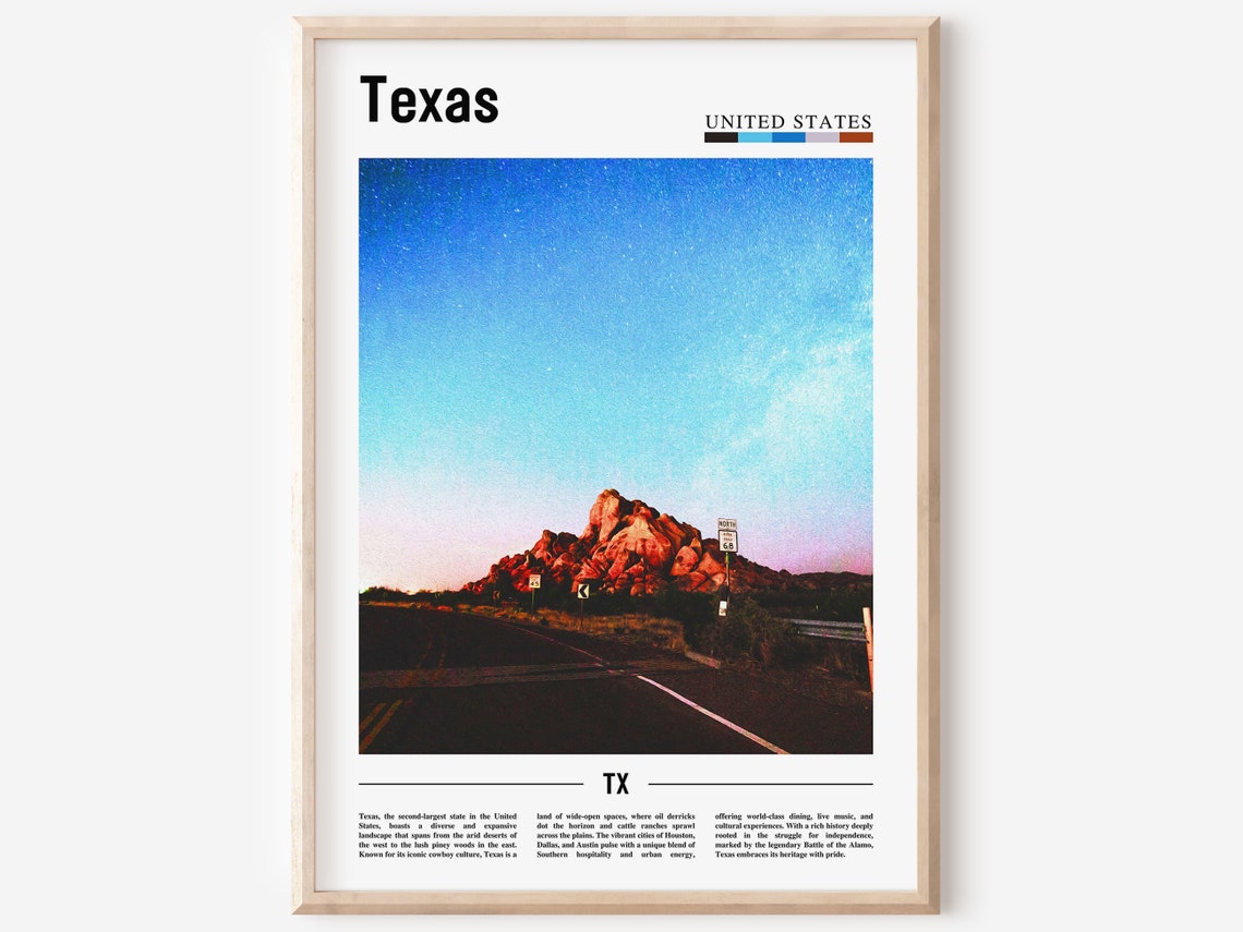 Texas Poster Texas Print Texas Wall Art Texas Photo United States Photo United States Poster United States Print