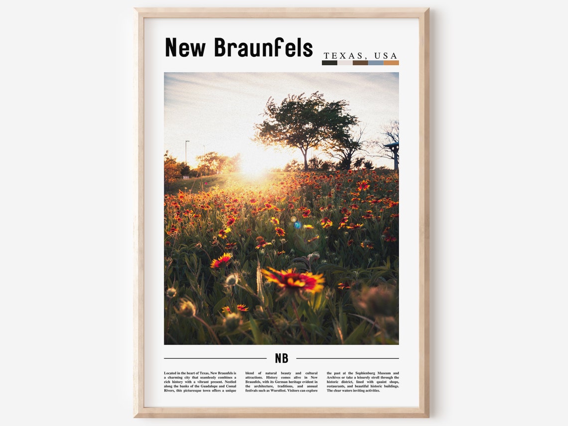 New Braunfels Poster New Braunfels Print New Braunfels Wall Art United States Photo United States Poster United States Print