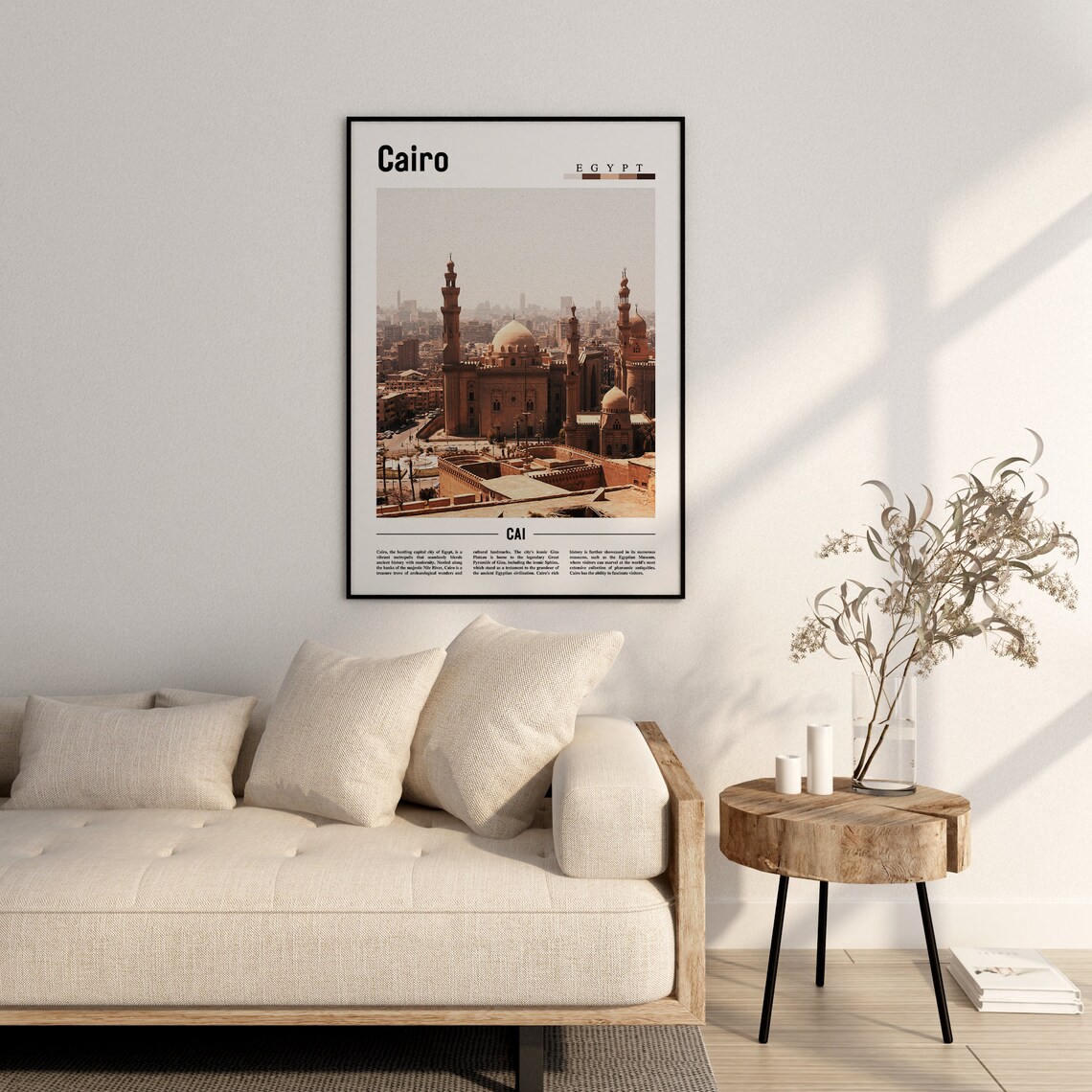 Cairo Minimal Travel Poster, Oil Painting - Image 3