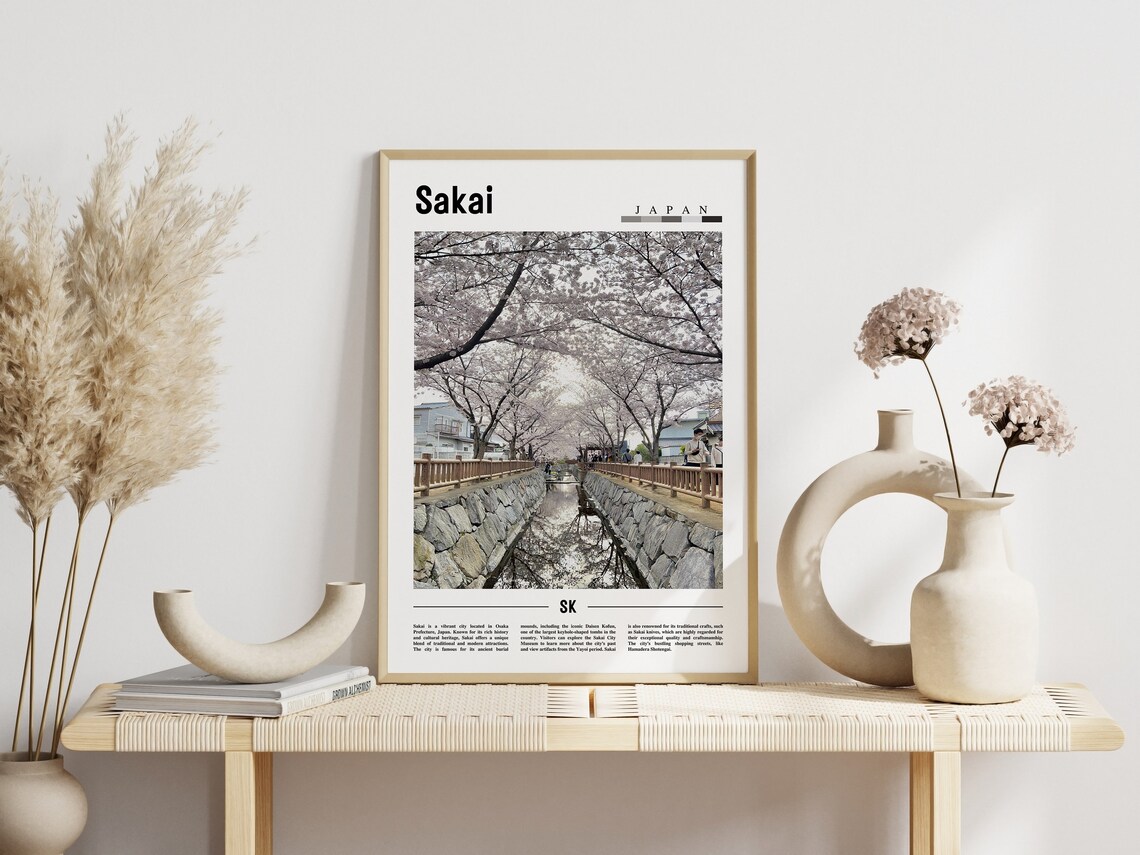Sakai Poster Sakai Print Sakai Wall Art Asia Print Asia Poster Asia Photo Minimal Travel Poster - Image 6