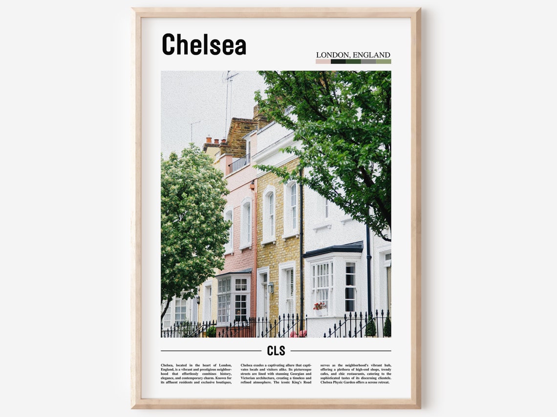 Chelsea Poster Chelsea Print Chelsea Wall Art Europe Photo Europe Poster Europe Print Travel Poster