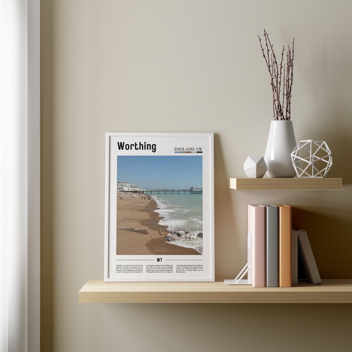 Worthing Print Worthing Poster Worthing Wall Art Oil Painting Poster Colorful City Print City Artwork Travel Artwork Travel Wall Art - Image 3