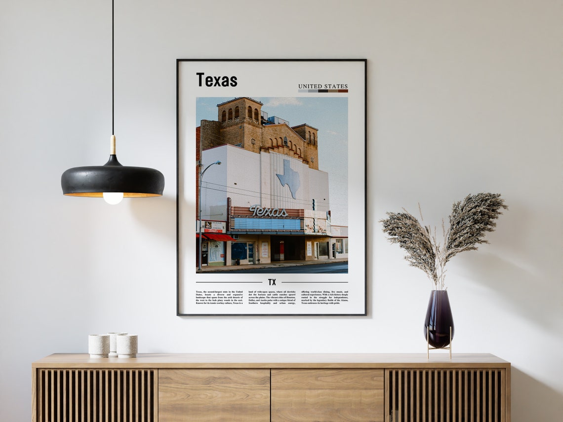 Texas Poster Texas Print Texas Wall Art Texas Photo United States Photo United States Poster United States Print - Image 4