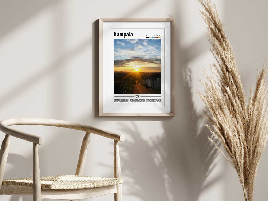 Kampala Minimal Travel Poster, Oil Painting - Image 2