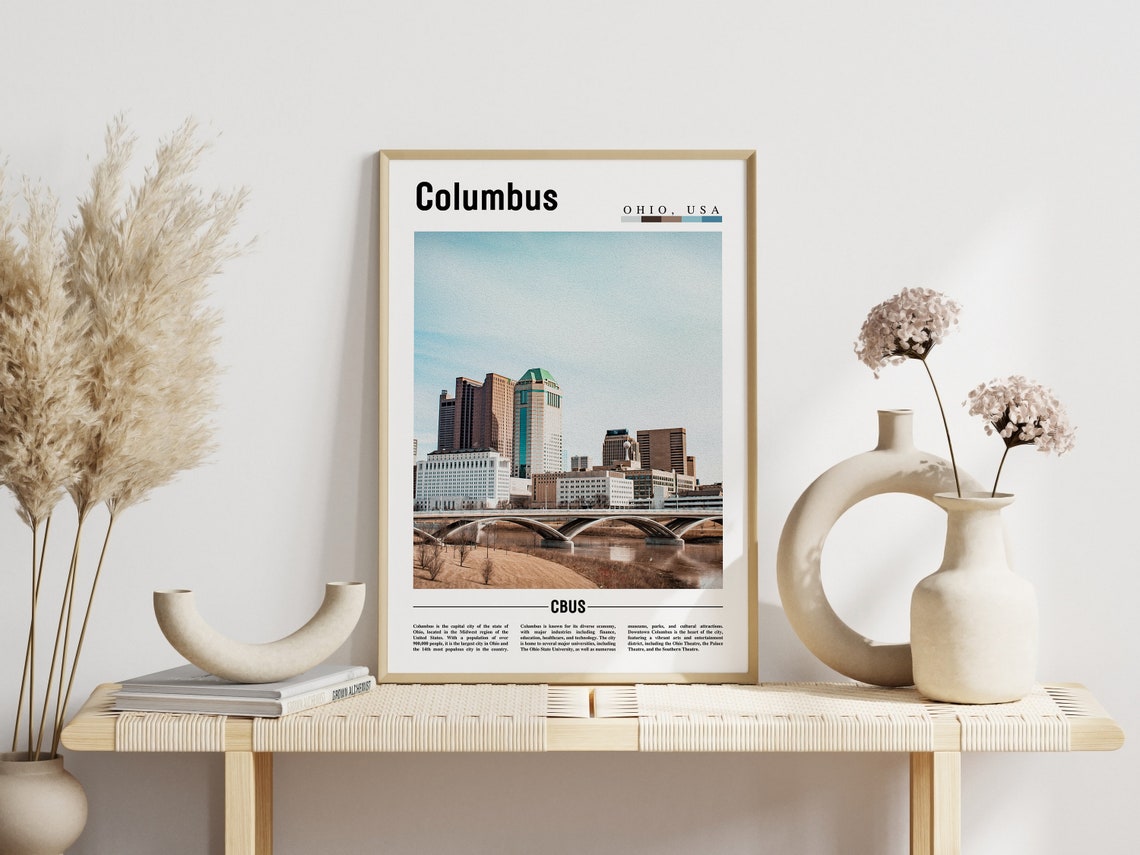 Columbus Poster Columbus Print Columbus Wall Art United States Photo United States Poster United States Print - Image 5