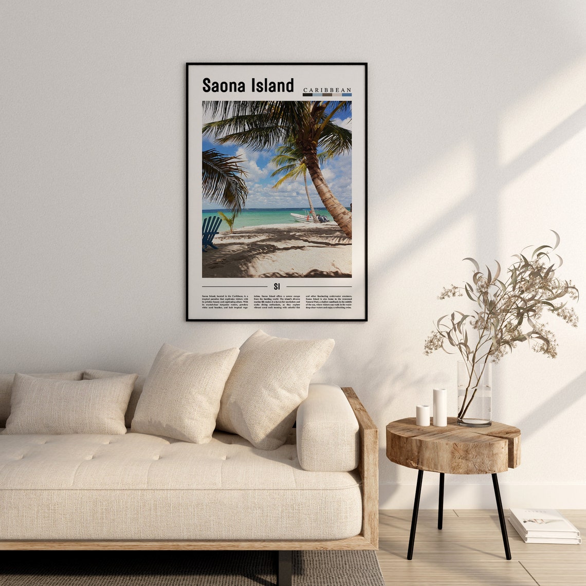 Saona Island Poster Saona Island Print Saona Island Wall Art Caribbean Photo Caribbean Poster Caribbean Print Travel Poster - Image 2