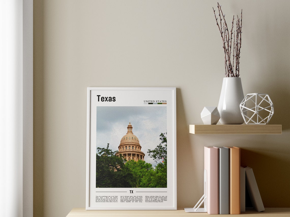 Texas Poster Texas Print Texas Wall Art Texas Photo United States Photo United States Poster United States Print - Image 3