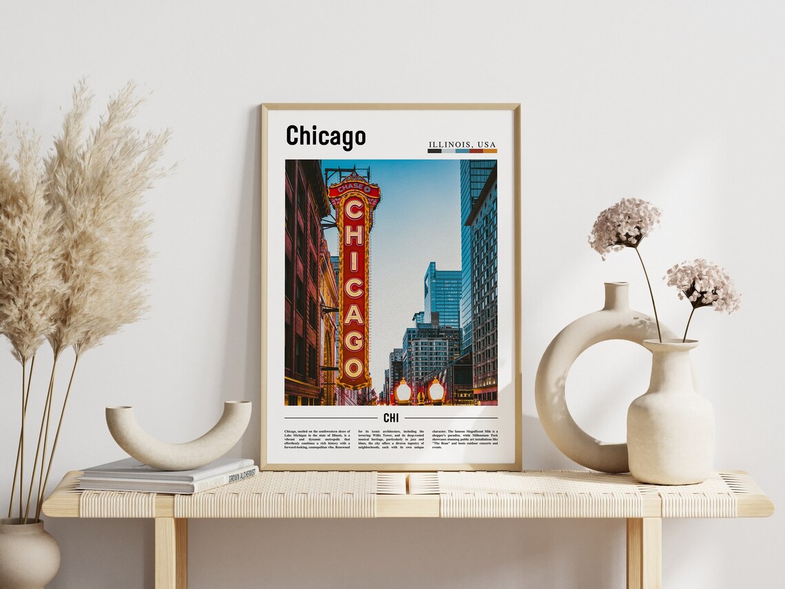 Chicago Travel Poster, United States Photo - Image 6