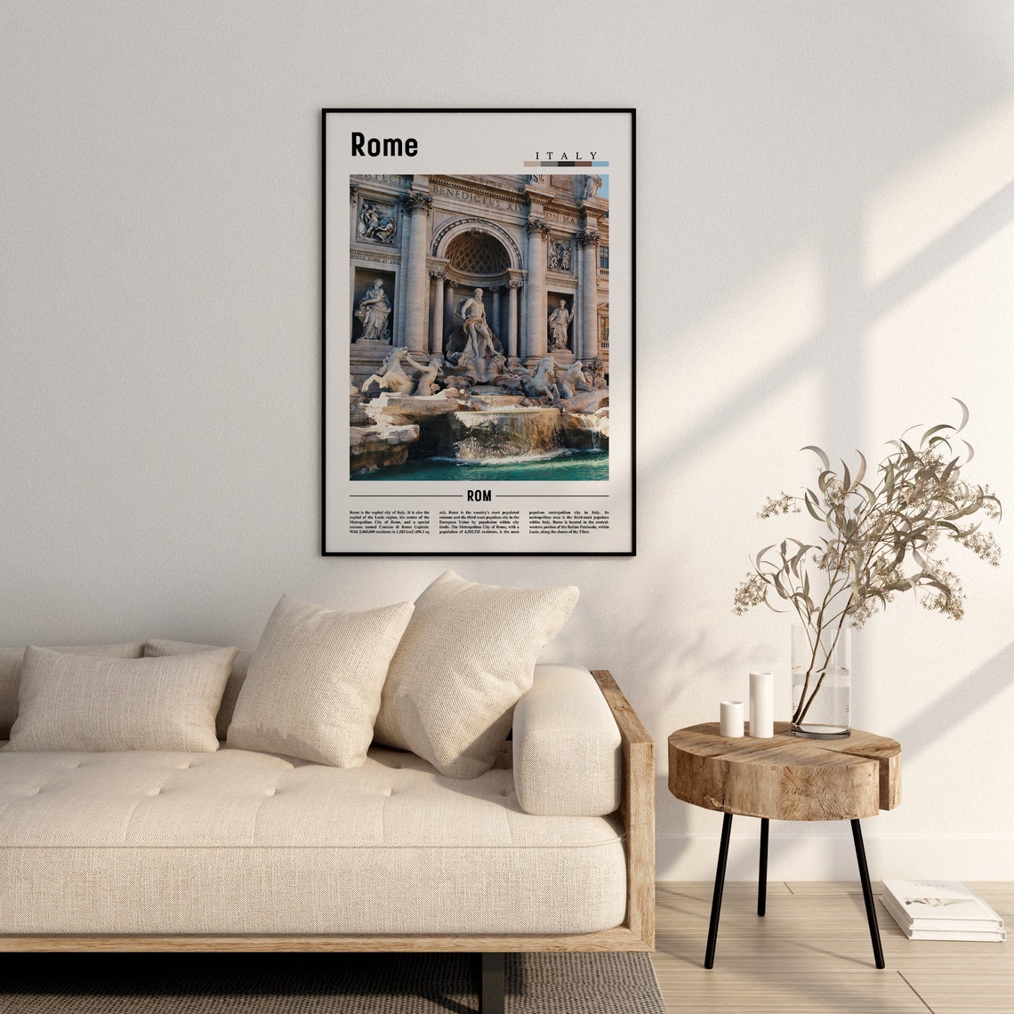 Rome Poster Rome Print Rome Wall Art Italy Photo Italy Poster Italy Print Italy Wall Art Minimal Travel Poster - Image 2