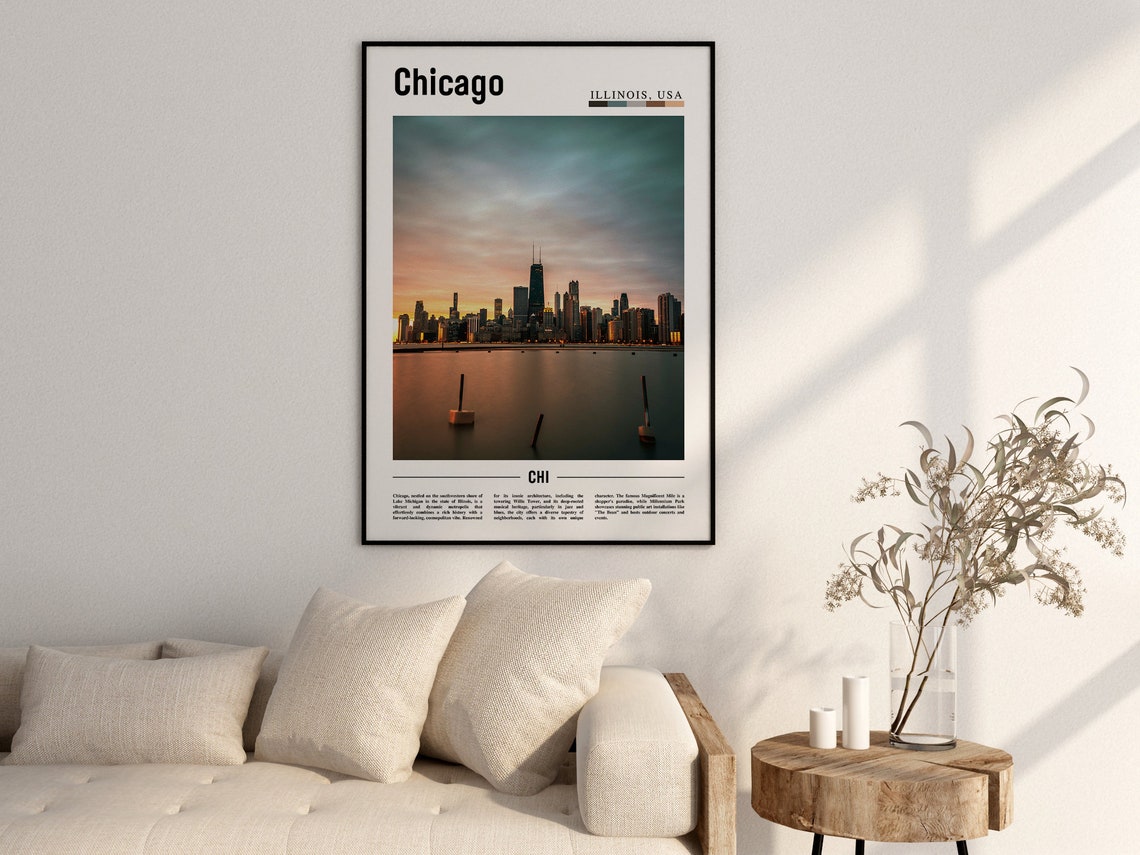 Chicago Print Chicago Poster Chicago Wall Art United States Photo United States Poster United States Print - Image 2