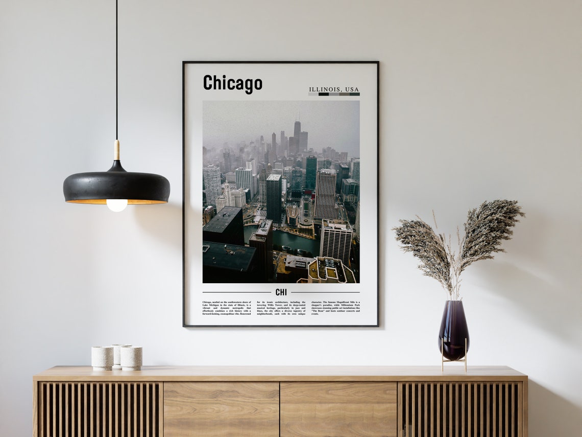 Chicago Print Chicago Poster Chicago Wall Art United States Photo United States Poster United States Print - Image 4