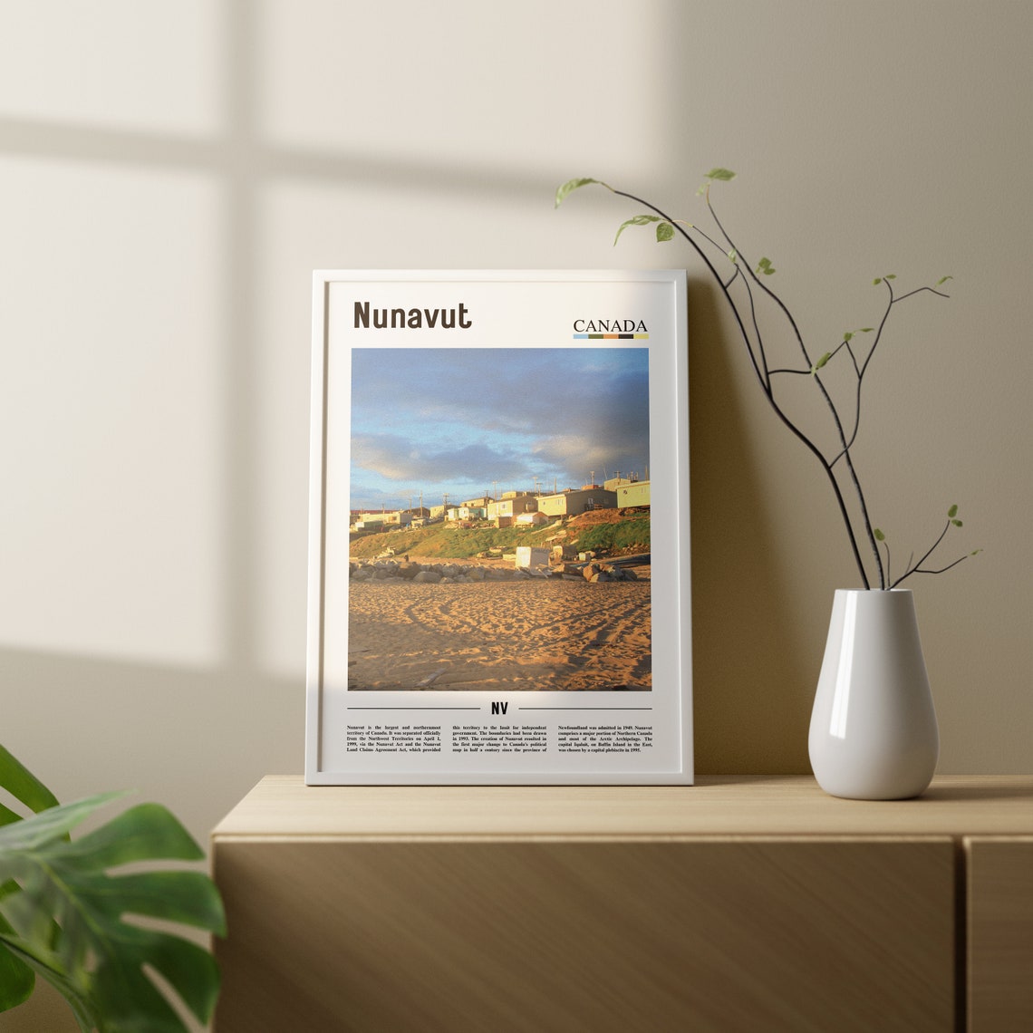 Nunavut Print Nunavut Poster Nunavut Wall Art Oil Painting Poster Colorful City Print City Artwork Travel Artwork Travel Wall Art - Image 2