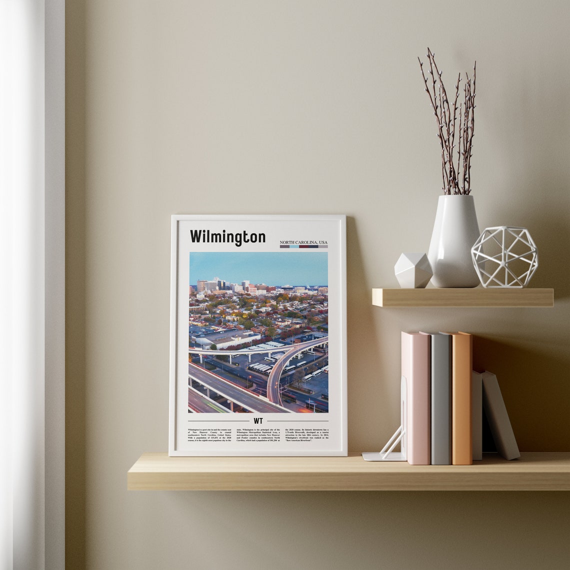 Wilmington Print Wilmington Poster Wilmington Wall Art Oil Painting Poster Colorful City Print City Artwork Travel Artwork Travel Art - Image 3