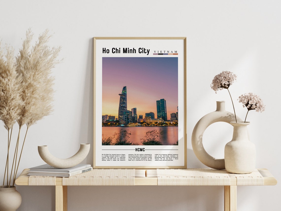 Ho Chi Minh City Poster Ho Chi Minh City Print Ho Chi Minh City Wall Art Asia Print Asia Poster Asia Photo Minimal Travel Poster - Image 6