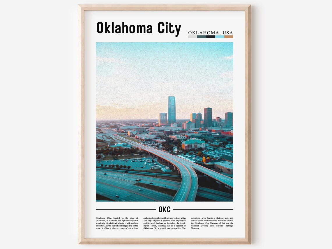 Oklahoma City Travel Poster, United States Photo