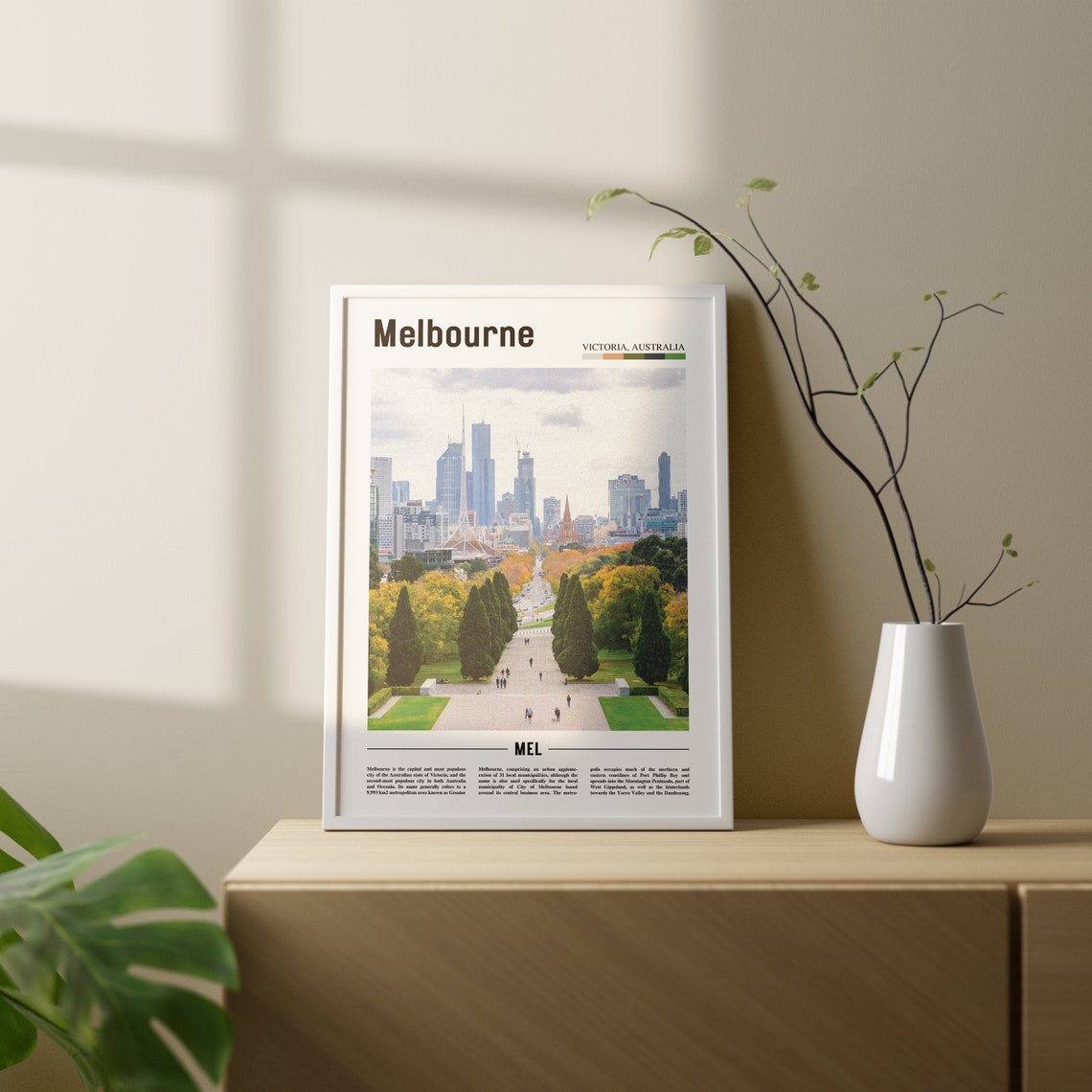 Melbourne Print Melbourne Poster Melbourne Wall Art Oil Painting Poster Colorful City Print City Artwork Travel Artwork Travel Wall Art - Image 2