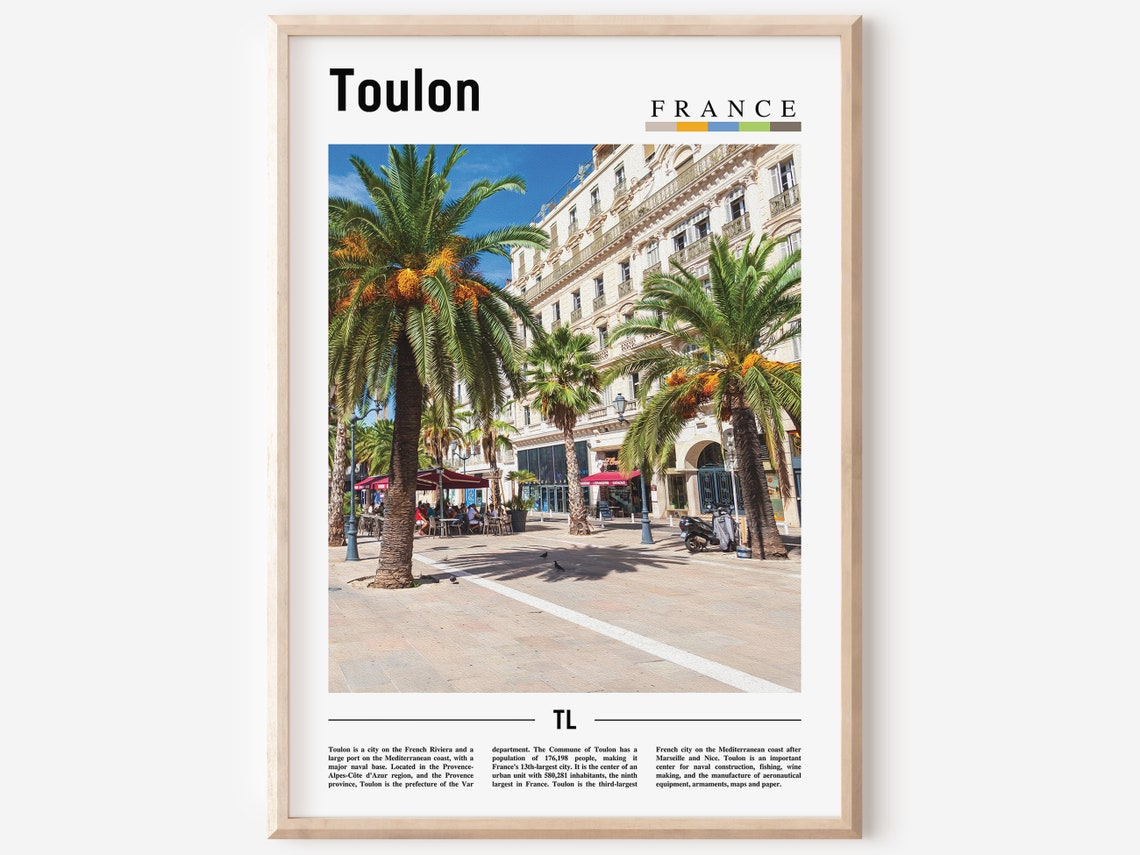 Toulon Print Toulon Poster Toulon Wall Art Oil Painting Poster Colorful City Print City Artwork Travel Artwork Travel Wall Art